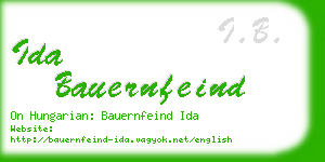 ida bauernfeind business card